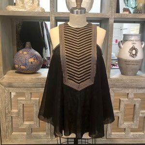 Sass & Bide Black and Gold Swing Cami